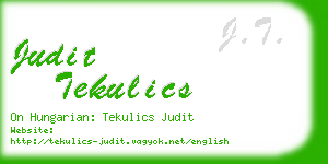 judit tekulics business card